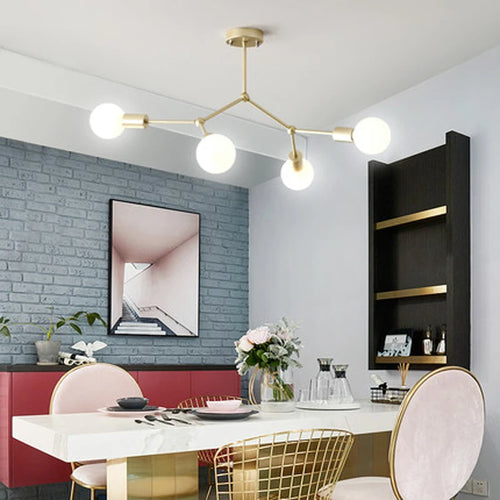 Modern multi-head chandelier for creative interiors - vue 4 sur 27