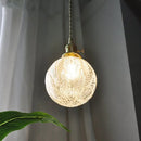Retro glass and copper pendant light nordic decorative style