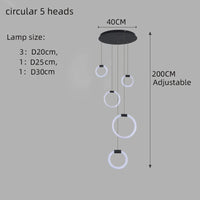 Modern acrylic LED chandelier for luxury decor