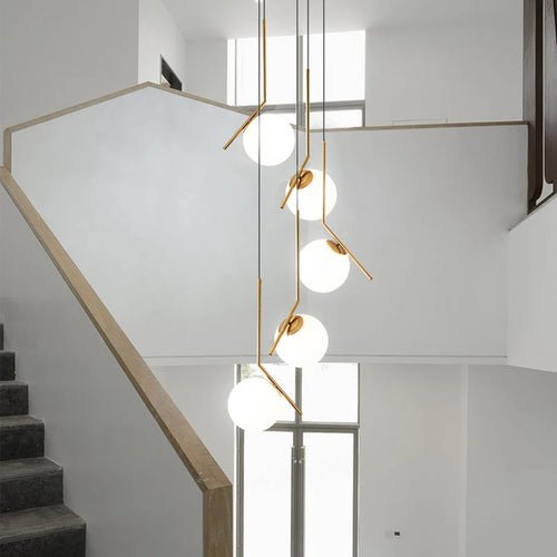 Modern Nordic glass chandelier for interior décor - vue 2 sur 16