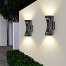 Double head outdoor wall light waterproof aluminium