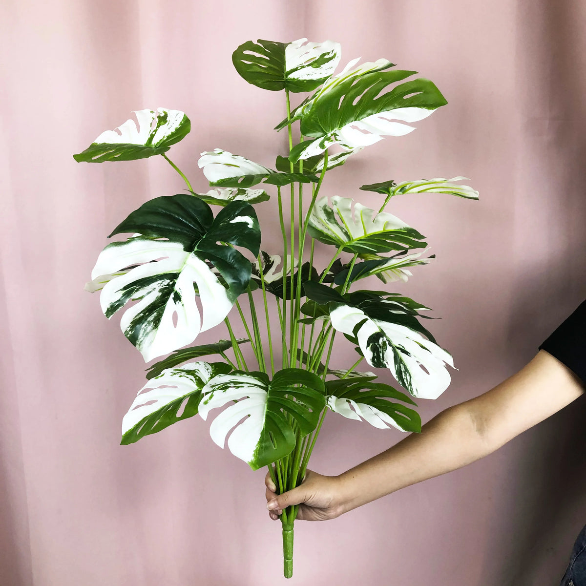 Artificial bonsai monstera and palm tree for indoor and outdoor decoration - vue 2 sur 10