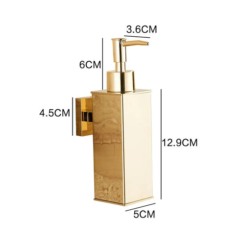 stainless steel wall-mounted liquid soap dispenser for shower gel - vue 18 sur 18
