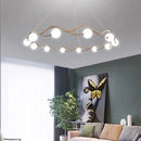 Modern white glass chandelier artistic decoration for interiors