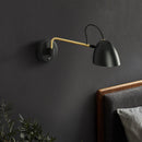Aisilan LED dimmable swing arm wall light with touch switch for bedside, study or living room