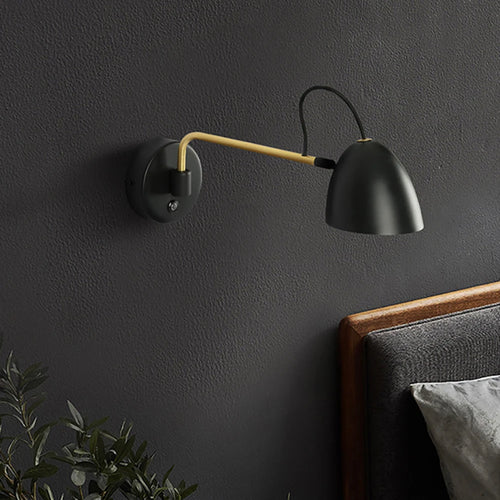 Aisilan LED dimmable swing arm wall light with touch switch for bedside, study or living room - vue 5 sur 8