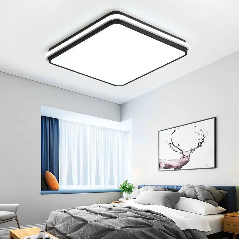 Ultra-slim modern LED ceiling light with dimmable brightness