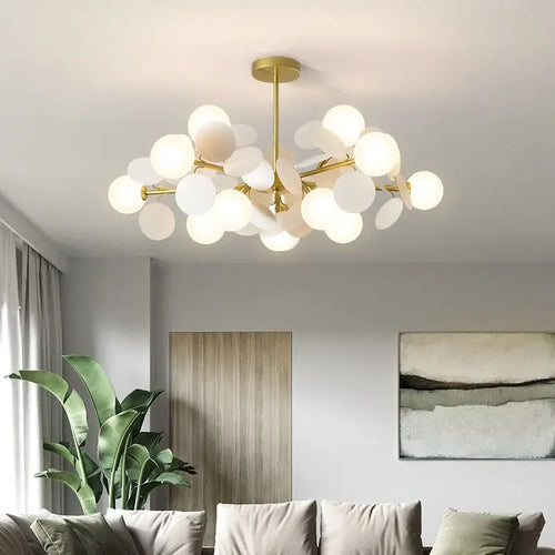 Children's chandelier with multicoloured flowers decorative pendant light - vue 7 sur 18