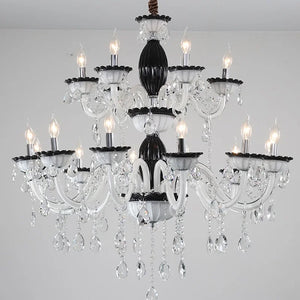 lustre moderne en cristal pour décoration intérieure lumineuse