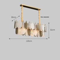 Modern art deco designer stainless steel LED chandelier