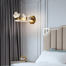 Contemporary round metal LED wall light butterfly design