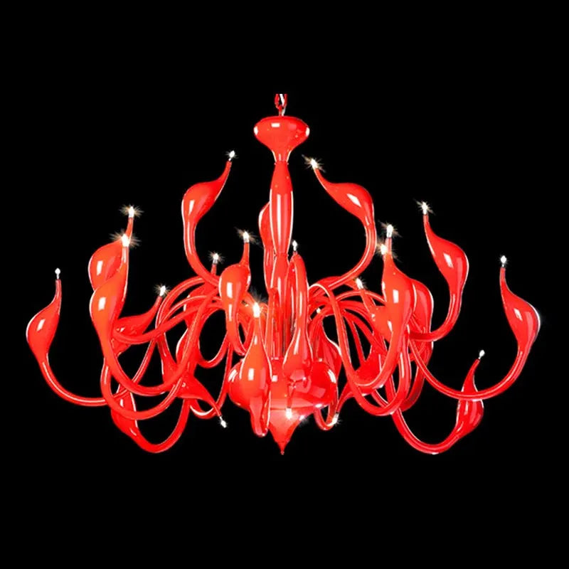Nordic Swan modern art deco iron pendant light - vue 4 sur 11