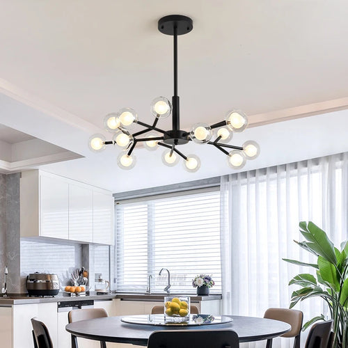 Nordic molecular chandelier for elegant interiors - vue 6 sur 12
