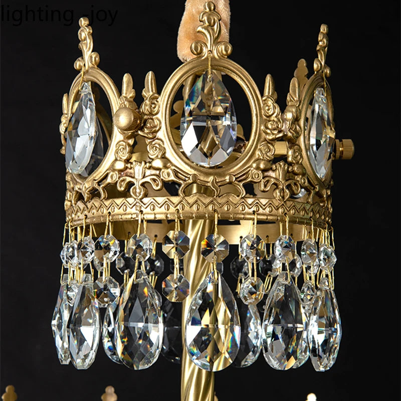 Modern crown crystal chandelier indoor decorative light - vue 4 sur 15