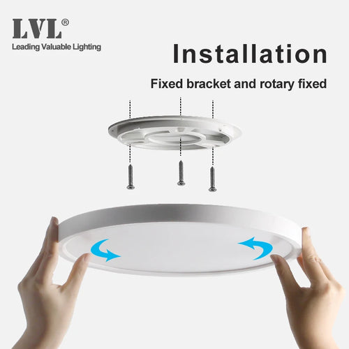 Modern dimmable led ceiling light with remote control - vue 3 sur 14