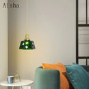 Retro stained glass pendant light Japanese style for interior decor