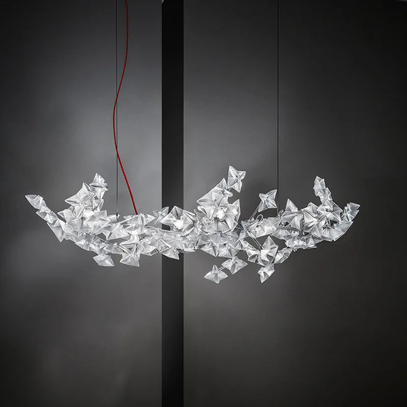 Creative decorative chandelier with elegant floral pattern