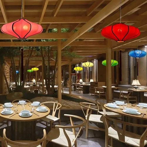 Chinese fabric chandelier for restaurants and hotels - vue 6 sur 11