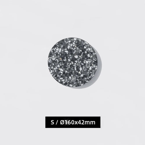 Waterproof round LED outdoor wall light terrazzo and acrylic, indoor or garden lighting - vue 9 sur 15