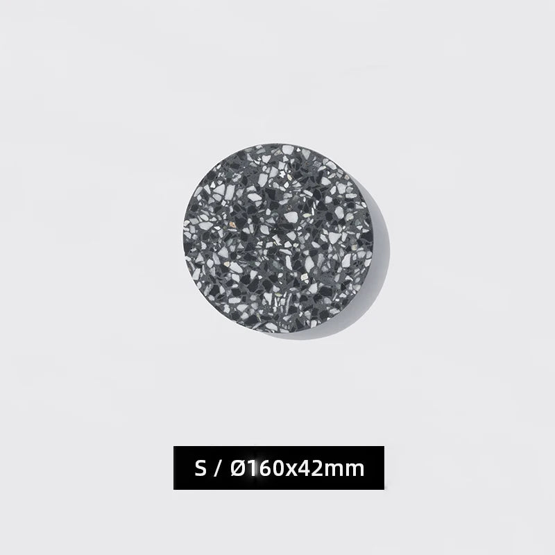 Waterproof round LED outdoor wall light terrazzo and acrylic, indoor or garden lighting - vue 8 sur 15