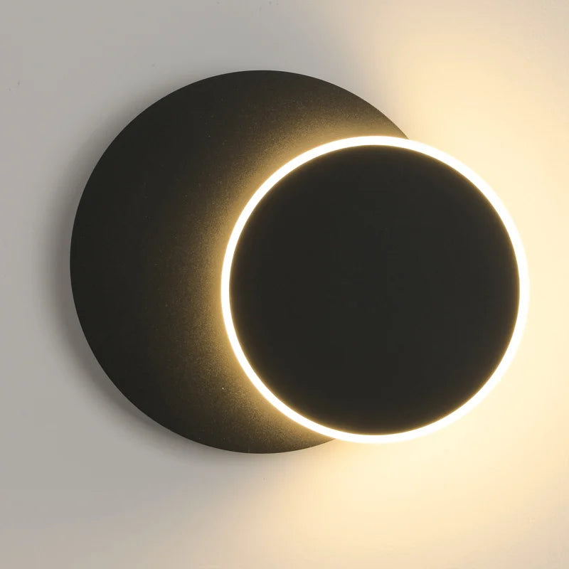 Modern nordic minimalist post-solar eclipse wall light