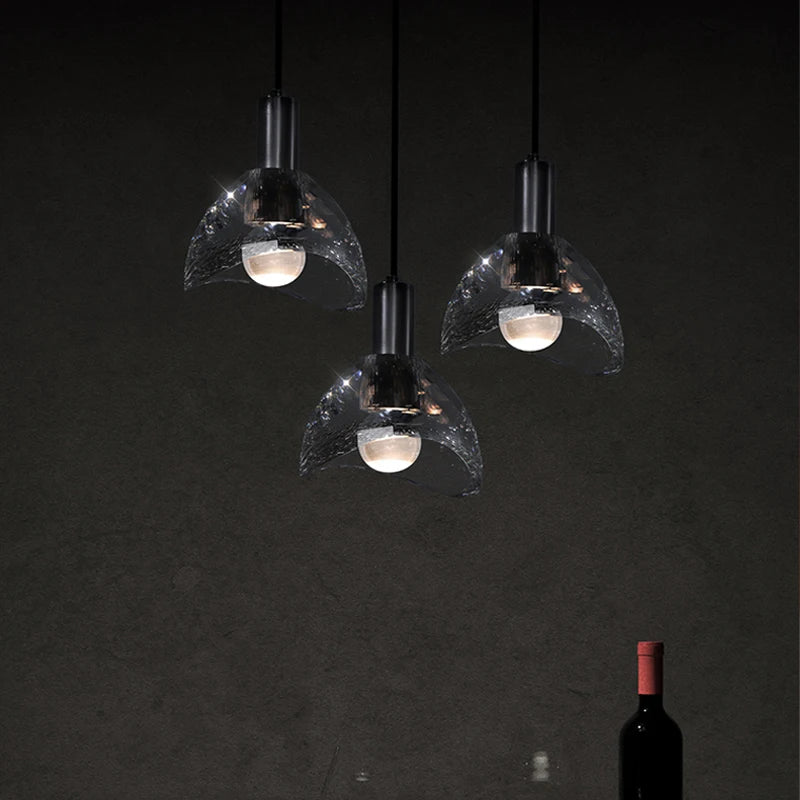 Modern crystal chandelier with decorative LED indoor lighting