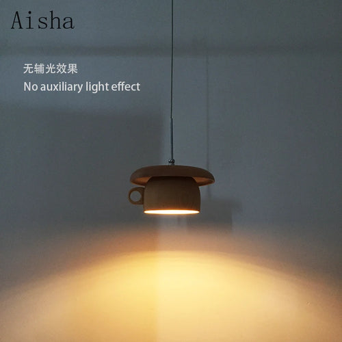 Creative wooden pendant light for café and restaurant nordic decor - vue 5 sur 7