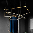 Modern LED chandelier in stainless steel for creative interiors