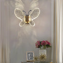 modern crystal butterfly wall light for home decor