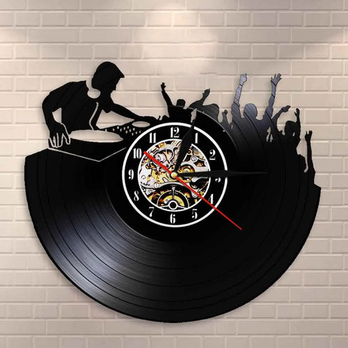 3D vinyl wall clock for disco atmosphere and musical evening - vue 2 sur 7