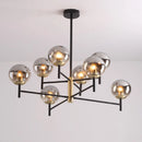 Nordic industrial 6-light glass bubble chandelier