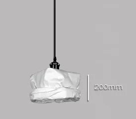 Minimalist nordic design kraft paper pendant light for interior decoration