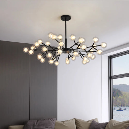 Nordic molecular chandelier for elegant interiors - vue 3 sur 12