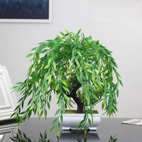 Artificial potted mini bonsai tree for indoor and outdoor decoration