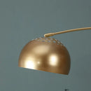 Nordic LED floor lamp with simple iron design and marble base
