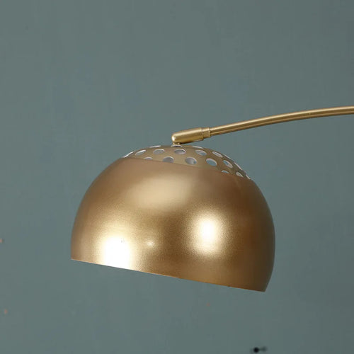 Nordic LED floor lamp with simple iron design and marble base - vue 5 sur 8