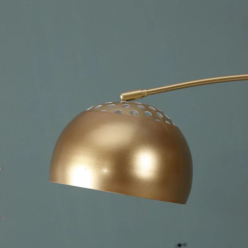 Nordic LED floor lamp with simple iron design and marble base - vue 5 sur 8