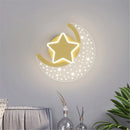 LED star and moon wall light for interior decoration
