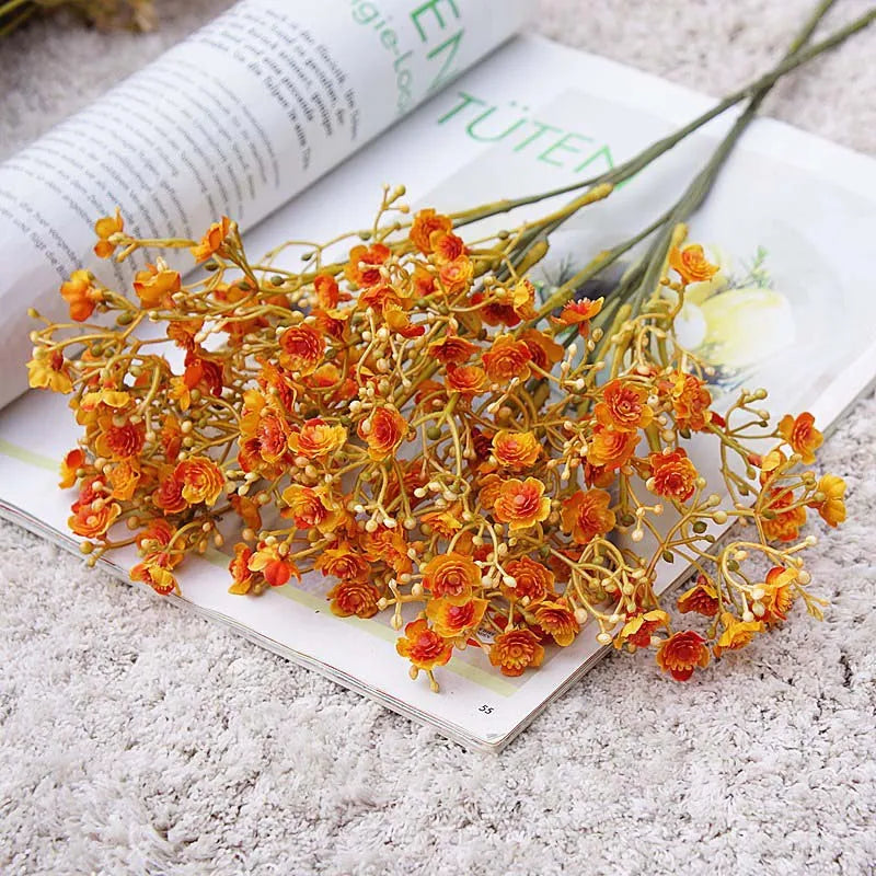 Autumn gypsophila branch for DIY wedding decoration