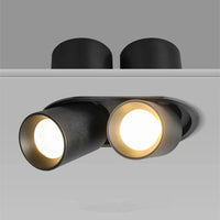 Extendable recessed rotatable LED downlight single/double head