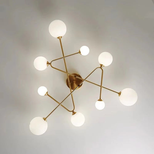 Modern glass chandelier for elegant and stylish lighting - vue 6 sur 9