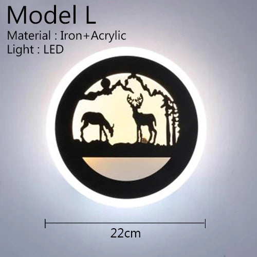 Modern acrylic wall light in American style for elegant interiors - vue 19 sur 23