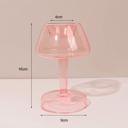 Classic retro glass candle holders for wedding and home decoration - vue 12 sur 17