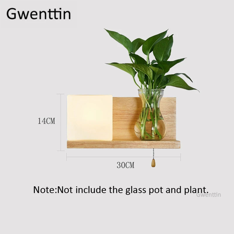 applique murale en bois et verre moderne à led à monter soi-même - vue 6 sur 14