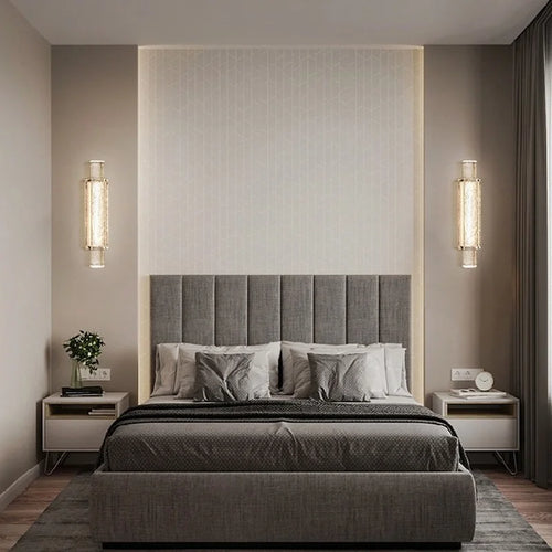 Modern designer crystal wall light for elegant interiors - vue 3 sur 7