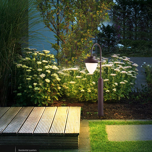 Modern outdoor aluminium lawn lamp for garden - vue 3 sur 8