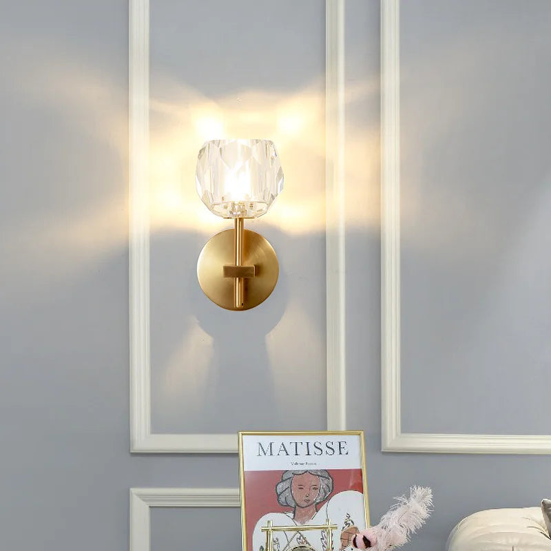 Minimalist Nordic crystal wall light modern design indoor lighting