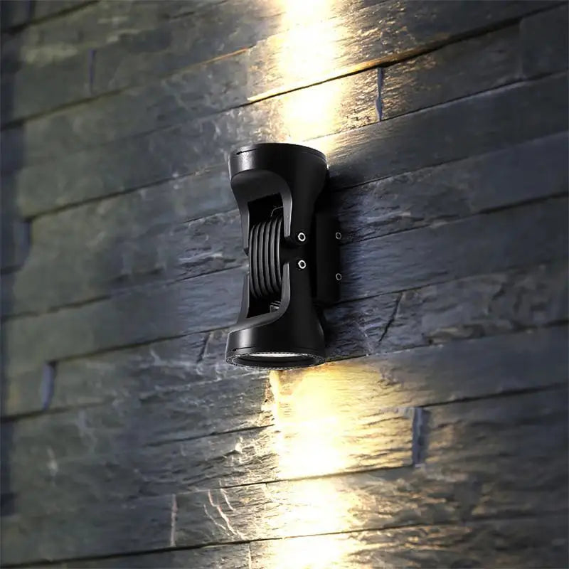 Double head outdoor wall light waterproof aluminium