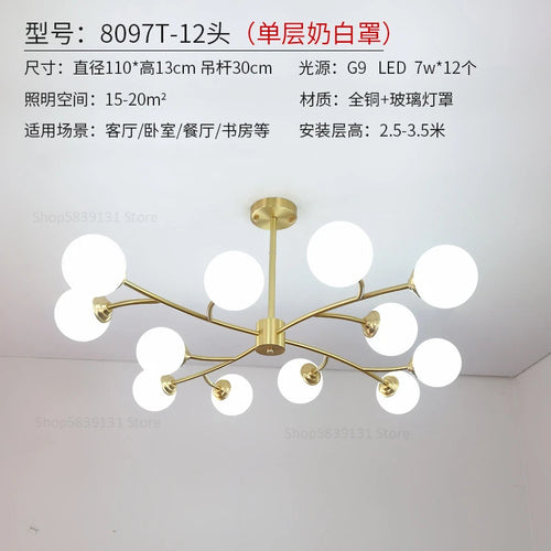 Modern LED chandelier nordic molecular pendant light - vue 15 sur 14