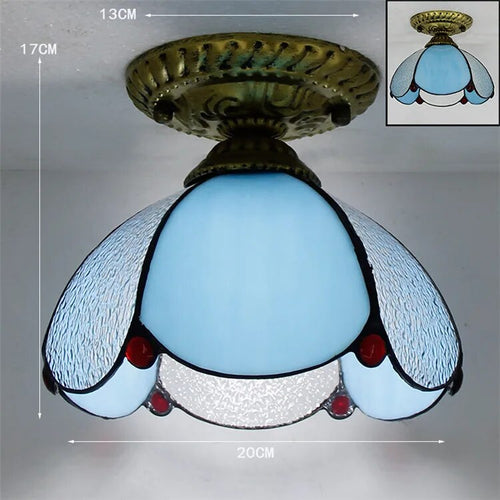 Modern creative glass LED ceiling light with 7W E27 bulb - vue 26 sur 30
